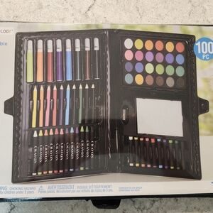 Creatology 100-Piece Art Set Colored Pens Crayons Paints-New With Damage